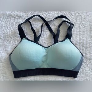 Blue and Black Sports Bra